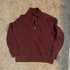 Men’s Maroon Nautica 1/4 Zip Sweater Size XL